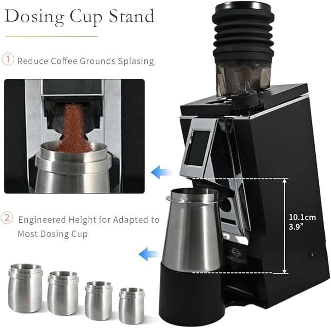 Incline Stand with Dosing Cup Stand Compatible with Eureka Mignon Espresso Coffee Grinder Durable Tilted Angled Base Accessories Parts Low Retention Single Dose Kit