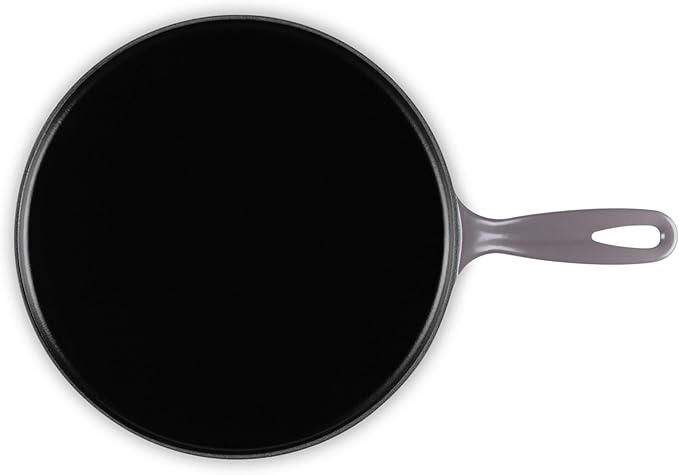Le Creuset Enameled Cast Iron Traditional Round Crepe Pan, 10.25", Oyster