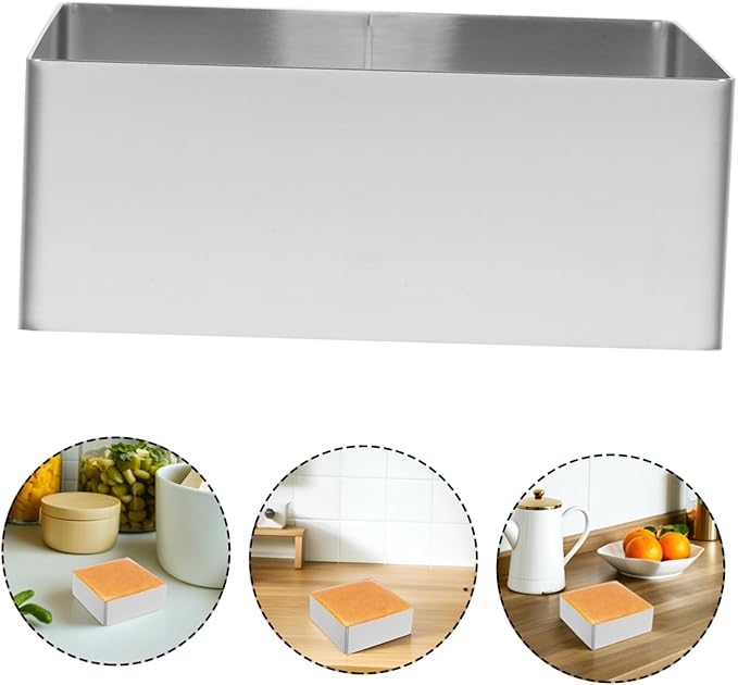 BESTonZON Square Mousse Mold Stainless Steel Cake Ring Reusable Baking Tool for Mousse Desserts and Pastries Non-deforming Smooth Surface for Easy Lifting and Cutting