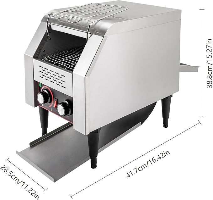 LYNICESHOP Commercial Conveyor Toaster, 150slices/h Stainless Steel Bread Baking Machine Commercial Conveyor Toaster Countertop Electric Restaurant Equipment for Home Restaurants Bakery
