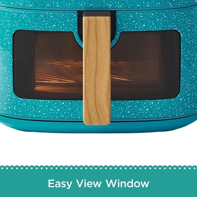 Fast PLL-ne!r 5.8 Quart Air Fryer, Teal Speckle – Family-Size Digital Air Fryer with Rapid Heat Technology, Nonstick Basket, Energy Efficient Design, Easy Clean, Country Chic Kitchen Appliance