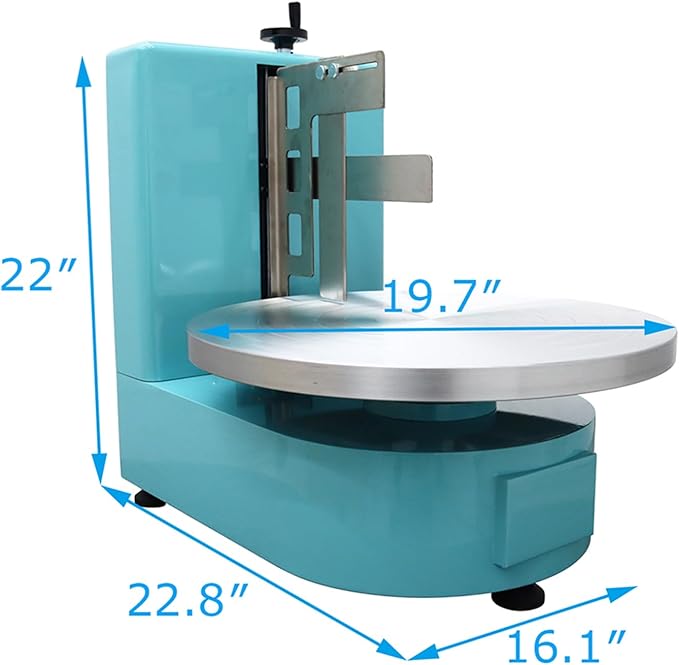 INTSUPERMAI Cake Cream Spreading Coating Smearing Machine Cake Decorating Machines Baking Tools Birthday Cake Cream Spreading Machine 110V Suitable for 4-16 inch Cake Green Color Triangle Bottom