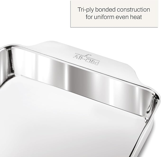 All-Clad Stainless Steel Bakeware, Rectangular Baking Pan, 9 x 13 inch