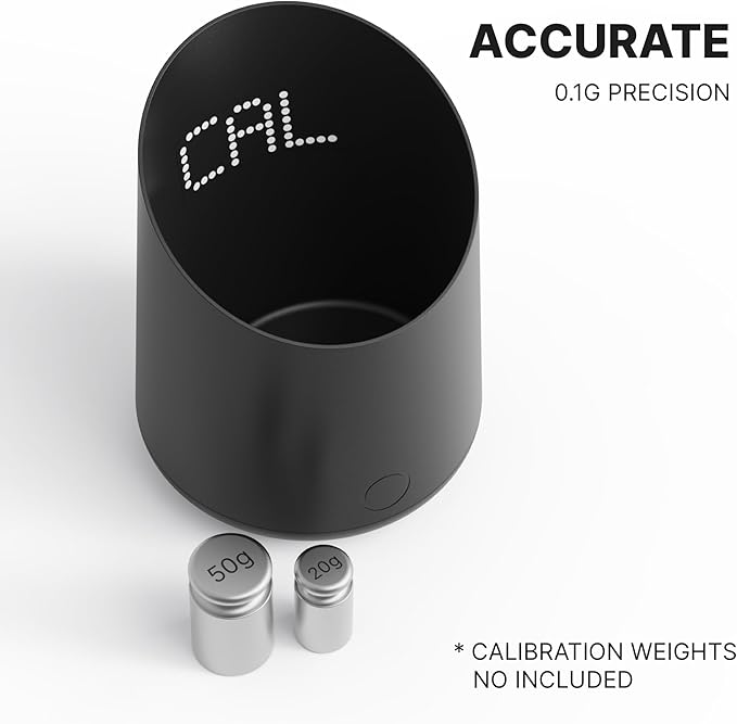 Subminimal Subscale Digital Dosing Cup with LED Display – Sleek & Precise Scale - Dosing & Brewing Accessories, Measures Coffee Grounds for Espresso - Black