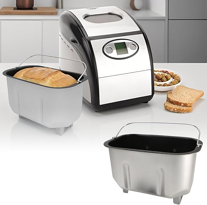 Bread Machine Pan Replacement, Liner Mixing Bread Bucket with Kneading Paddle, Fits for Bread Maker BM1403, Universal Bread Pan Accessories Part