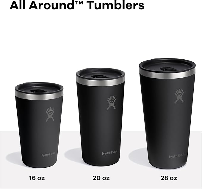 Hydro Flask All Around Tumbler Press-In Lid, Insulated Travel Mug, Stainless Steel Coffee Cup 20 Oz Mermaid Green