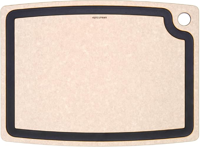 Epicurean Gourmet Series Cutting Board with Juice Groove, 17.5-Inch by 13-Inch, Natural/Slate