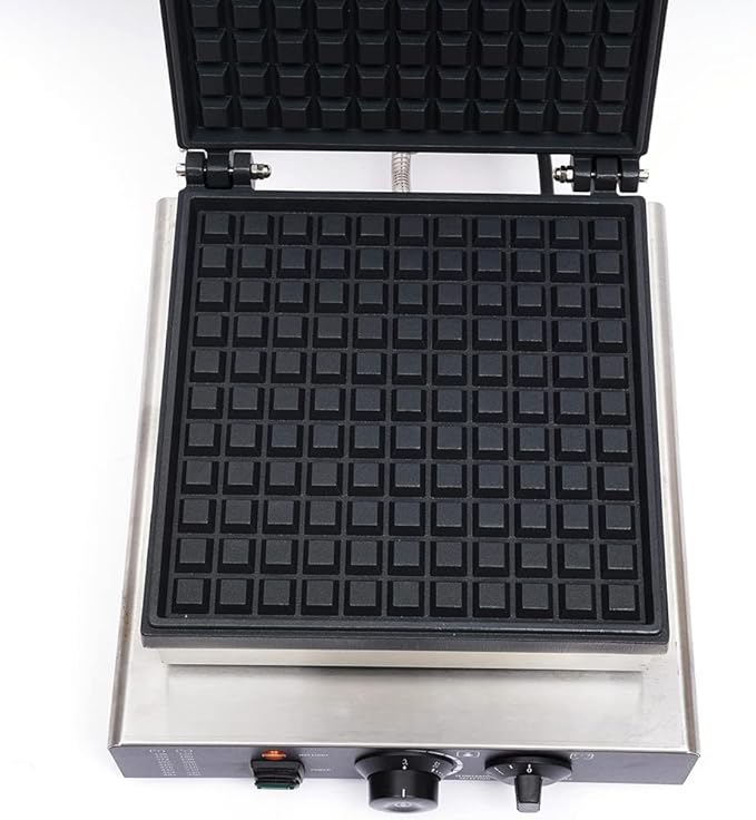 110V Commercial Electric Waffle Maker Non-Stick Waffle Baking Machine, Non-Stick Commercial Electric Waffle Maker, Electric Indoor Waffle Maker with Non-Stick Pan, Temperature Controlled Bread Toaster