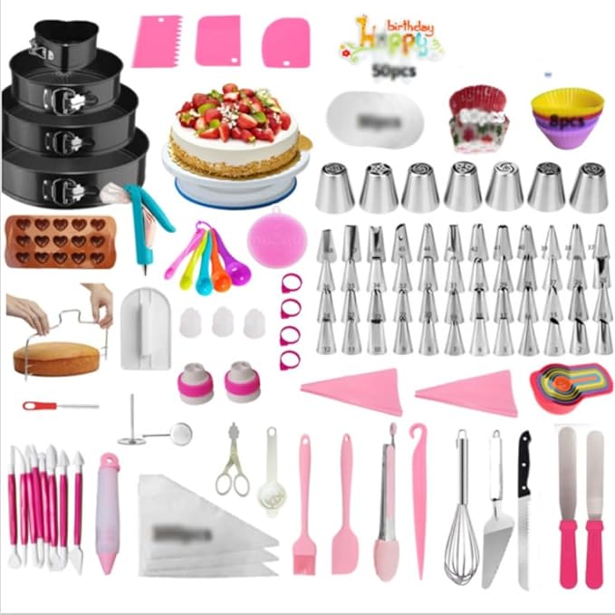 Baking Tool Set 378 Piece Cake Turntable Set Flower Mouth Set Cake Squeezer