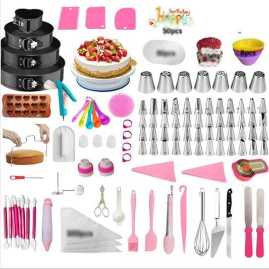 Baking Tool Set 378 Piece Cake Turntable Set Flower Mouth Set Cake Squeezer