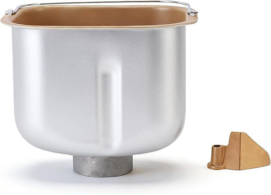 Bread Machine Baking Bucket, 7.67 * 5.9 * 6.49inch Bread Maker Inner Bucket Non Stick Baking Bucket Stainless Steel Inner Replacement Part for Home and Commercial Bakeries