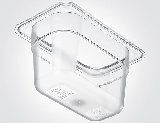 CURTA 6-Pack 1/9 Size 4" Deep NSF Polycarbonate Food Pans | Dishwasher & Freezer Safe Clear Container for Prep Tables, Buffet, Salad Bar, Commercial & Home Kitchen