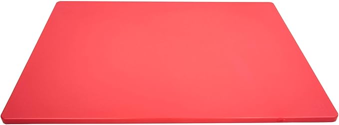 Thirteen Chefs Extra Large 24 x 18 Red Cutting Board - HDPE Plastic, 1/2" Thick Poly for Commercial Restaurant Kitchens, NSF Stamped