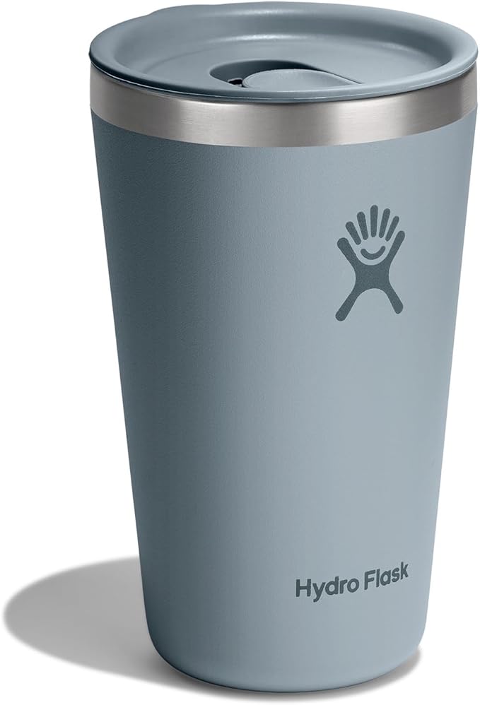 Hydro Flask All Around Tumbler Press-In Lid, Insulated Travel Mug, Stainless Steel Coffee Cup 16 Oz Shale Gray