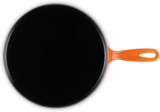 Le Creuset Enameled Cast Iron Traditional Round Crepe Pan, 10.25", Flame