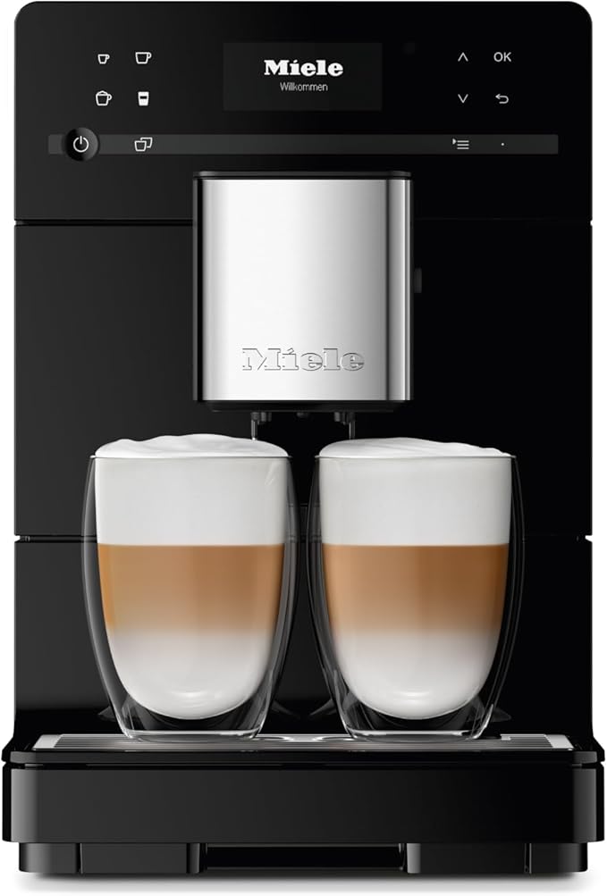 Miele CM 5310 Silence Automatic Coffee Maker - With OneTouch for Two, AromaticSystem, Individual Profile Settings, and Cleaning Programs, in Obsidian Black