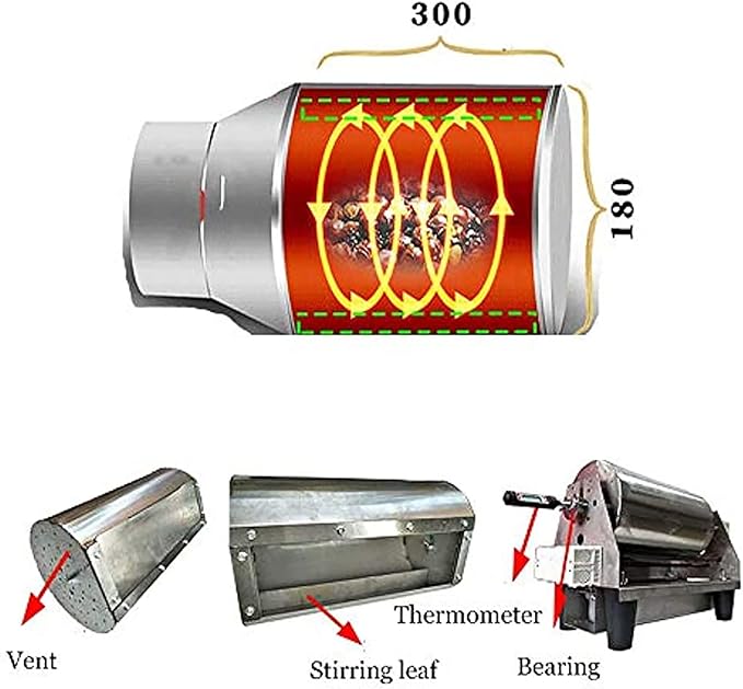 2500G Electric Bean Roaster Home Coffee Beans Roasting Machine Coffee Roaster Machine For Baking Coffee,Chestnut, Peanuts, Grain