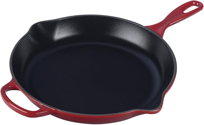 Le Creuset Enameled Cast Iron Signature Iron Handle Skillet, 9", Cerise