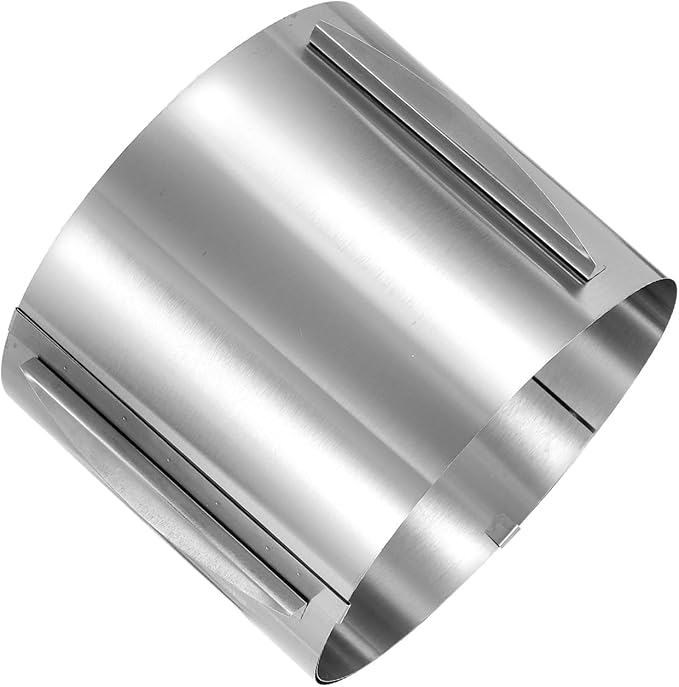 HARFINGTON 6" to 12" Cake Ring 17cm High Adjustable Round Cake Ring Stainless Steel Mousse Baking Moulds Bakeware Supplies for Baking Cooking Making Tool