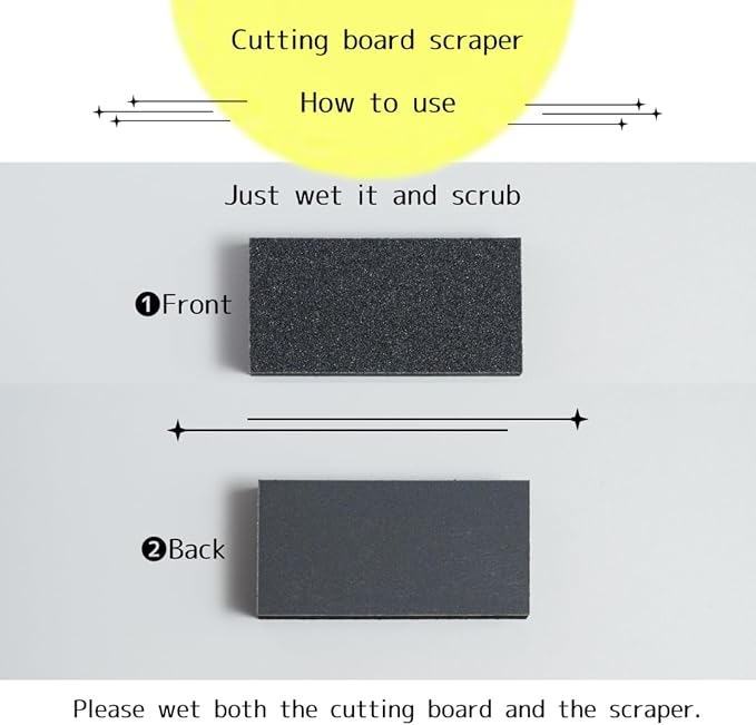 Kitchen Star Tsukihoshi Rubber Cutting Board Made in Japan,Dishwasher-Safe Size:13.54×8.38×0.39inches(344×213×10mm) Equipped with a Cutting Board Scraper for Synthetic Rubber Cutting Boards (M)