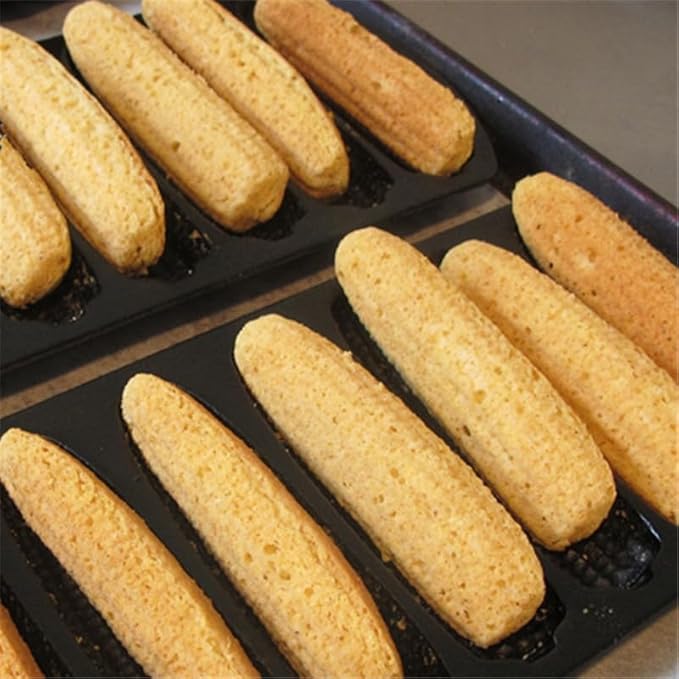 2 Pcs Cast Iron Corn Pan Baking Bread Molds 7-Hole Corn Pancake Pan Uncoated Cake Baking Tray Compatible with Oven, Stovetop, Grill, and Campfires