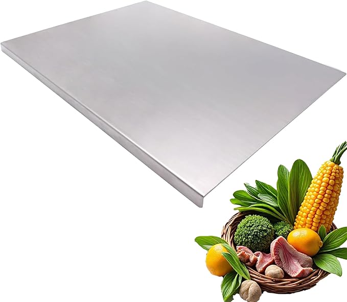 Stainless Steel Cutting Boards for The Kitchen, Suitable for Meat, Fruits, Vegetables, Bread, and Baking Large-sized Cutting Boards (19.7 x 15.7 in)