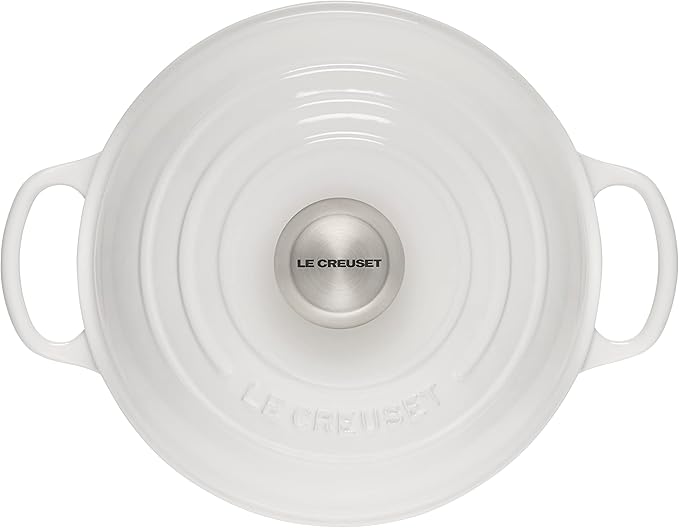 Le Creuset Enameled Cast Iron Signature Round Bread Oven, 9.5 inch, White