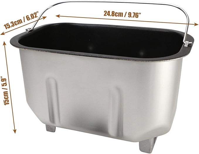 Bread Machine Pan Replacement, Liner Mixing Bread Bucket with Kneading Paddle, Fits for Bread Maker BM1403, Universal Bread Pan Accessories Part