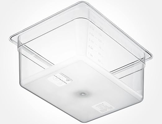 CURTA 6-Pack 1/2 Size 6" Deep NSF Polycarbonate Food Pans | Dishwasher & Freezer Safe Clear Container for Prep Tables, Buffet, Salad Bar, Commercial & Home Kitchen