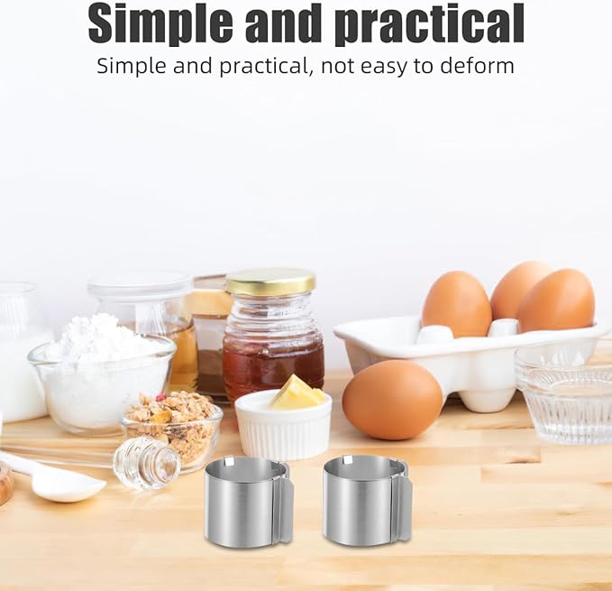 UPKOCH Stainless Steel Adjustable Cake Ring 2.36 Inch Round Mousse Cutter for Baking Pastries Desserts Non-Stick Dishwasher Safe
