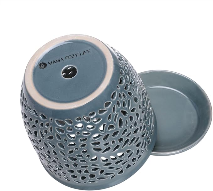 Elegant Orchid Pot with Holes, Large 6.5 inch Premium Porcelain Ceramic Orchid Pot for Repotting, Durable Ceramic Planter with Removable Saucer for Easy Drain, Planter Gifts for Moms