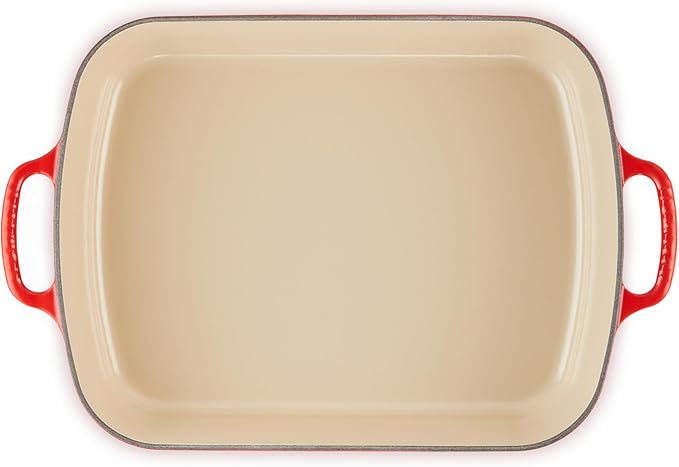 Le Creuset Enameled Cast Iron Signature Rectangular Roaster, 5.25 qt. (11.7" x 16.8"), Cerise
