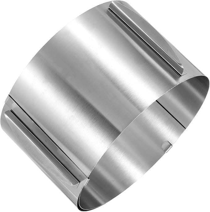 HARFINGTON 6" to 12" Cake Ring 13cm High Adjustable Round Cake Ring Stainless Steel Mousse Baking Moulds Bakeware Supplies for Baking Cooking Making Tool