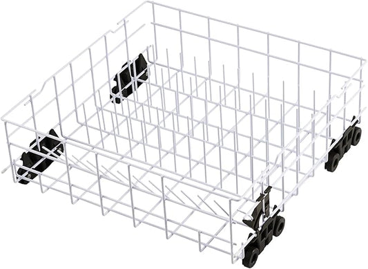 Upgraded W10161215 Dishwasher Rack Replacement Parts for Whirlpool Dishwasher Lower Rack With Dishwasher Wheels DU840DWGQ1 DU915PWPS2 Whirlpool Dishwasher Dishrack Assembly Bottom Rack Shelf Drawer