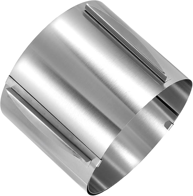 HARFINGTON 6" to 12" Cake Ring 16cm High Adjustable Round Cake Ring Stainless Steel Mousse Baking Moulds Bakeware Supplies for Baking Cooking Making Tool