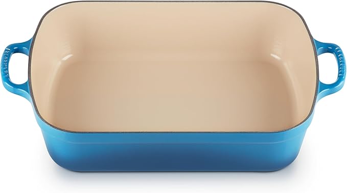 Le Creuset Enameled Cast Iron Signature Rectangular Roaster, 5.25 qt. (11.7" x 16.8"), Marseille
