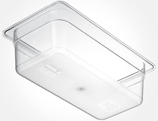 CURTA 6-Pack 1/3 Size 4" Deep NSF Polycarbonate Food Pans | Dishwasher & Freezer Safe Clear Container for Prep Tables, Buffet, Salad Bar, Commercial & Home Kitchen