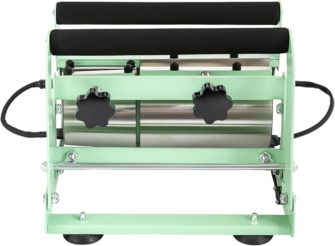 Tumbler Heat Press Machine, 110V 40Oz Mug Press Sublimation Machine with Temp and Time Adjustable - Double Cup Mats for Ceramic Mugs, Glass Cans Car Cups (Light Green)