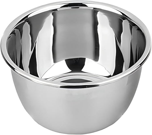 meleg otthon Stainless Steel Mixing Bowl, 23 Quart Salad Bowl, Metal Bowls, Stainless Steel Basin, Heavy Duty Deeper Edge Mirror Finish Dishwasher Safe Bowl