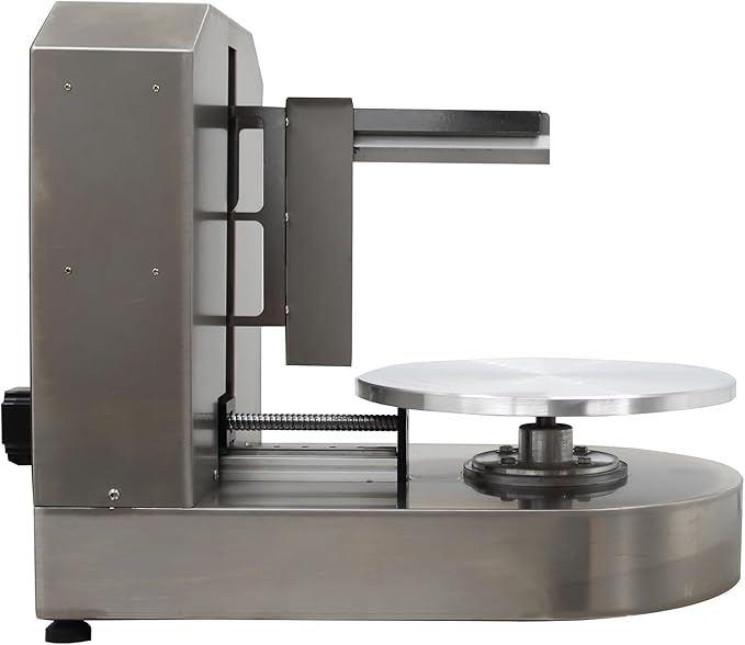 INTSUPERMAI Fully Automatic Cake Cream Spreading Coating Smearing Machine Stainless Steel Cake Decorating Machines Baking Tools Birthday Cake Cream Spreading Machine Suitable for 4-12inch Cake 110V