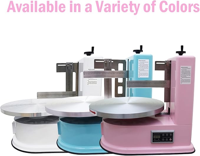 INTSUPERMAI Cake Cream Spreading Coating Smearing Machine Cake Decorating Machines Baking Tools Birthday Cake Cream Spreading Machine 110V for 4-16 inch Cake Green Color