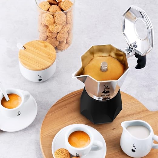 Bialetti Brikka Moka Pot - Crema-Rich Stovetop Espresso Maker, Italian Coffee Maker, 2 Espresso Shots (3.4 oz - 100 ml), Black