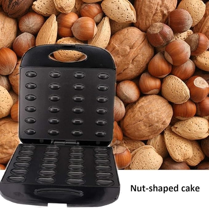 Electric Nut Cake Maker, High Capacity 24, Nut Baker Bread Waffle Sandwich Baking Machine, Frying Pan for Toaster, Breakfast, Kitchen, Oven Gift