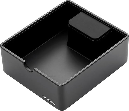 Normcore Compact Espresso Knock Box, Metal Coffee Knock Box, Heavy-Duty Knockbox, Anodized Aluminum, Espresso Accessories for Coffee Grounds, Black