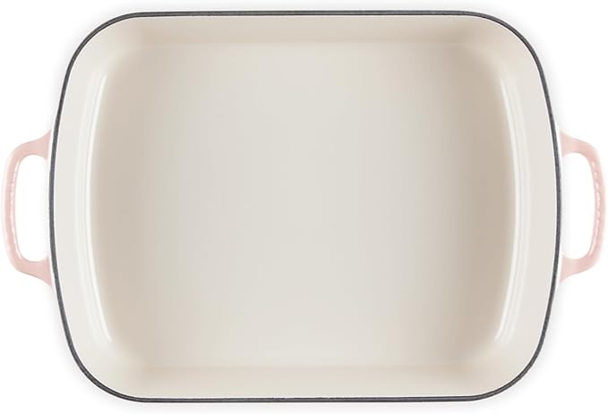Le Creuset Enameled Cast Iron Signature Rectangular Roaster, 5.25 qt. (11.7" x 16.8"), Peche