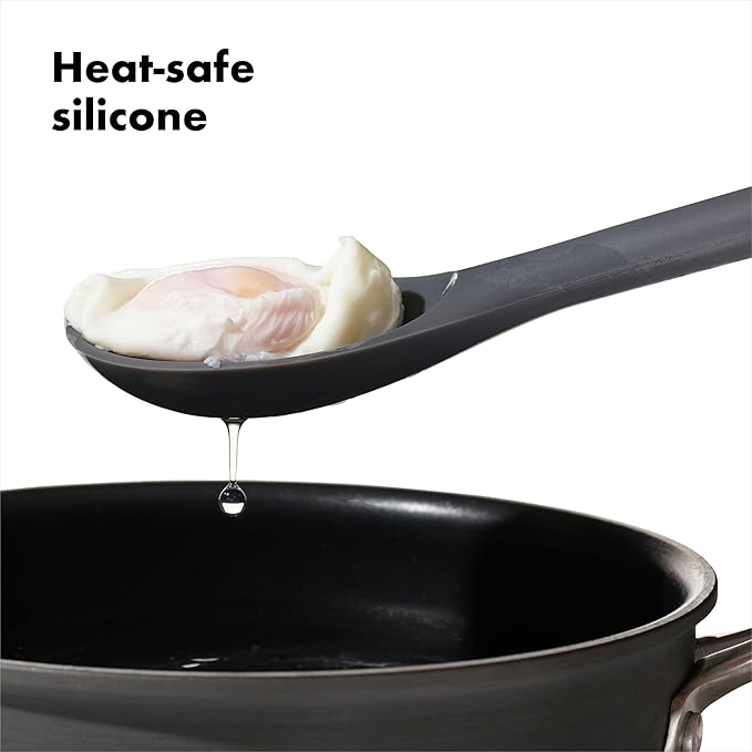OXO Good Grips Silicone Slotted Spoon, us:one Size, Peppercorn