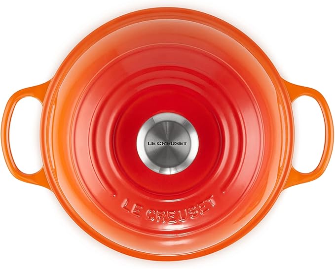 Le Creuset Enameled Cast Iron Signature Round Bread Oven, 9.5 inch, Flame