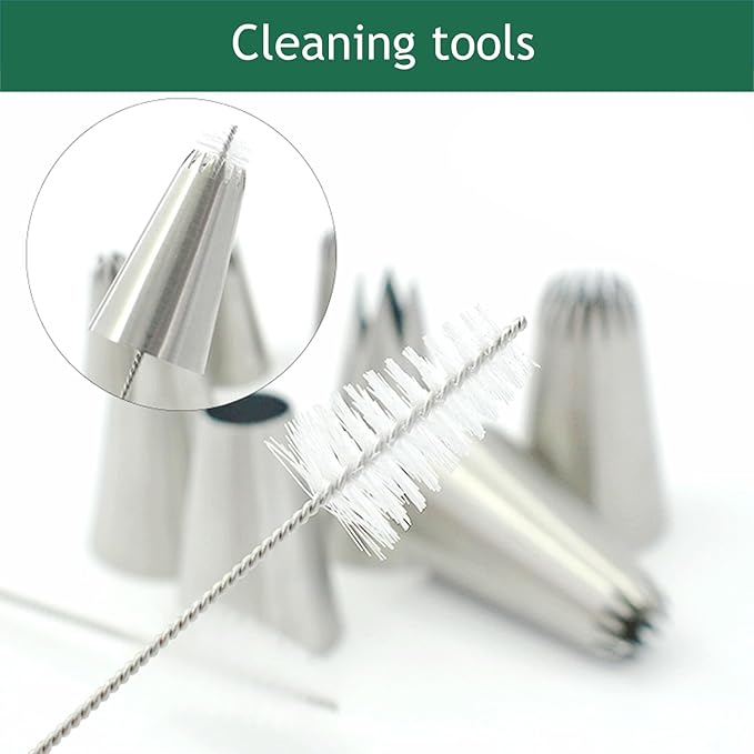 Cake Decorating Tools Supplies Kit - 274 Pieces Baking Supplies with Storage Box for Beginners - Icing Bag and Tip Set for Cupcake and Cake Icing Fondant Decorations Mint Green cake decorating kit