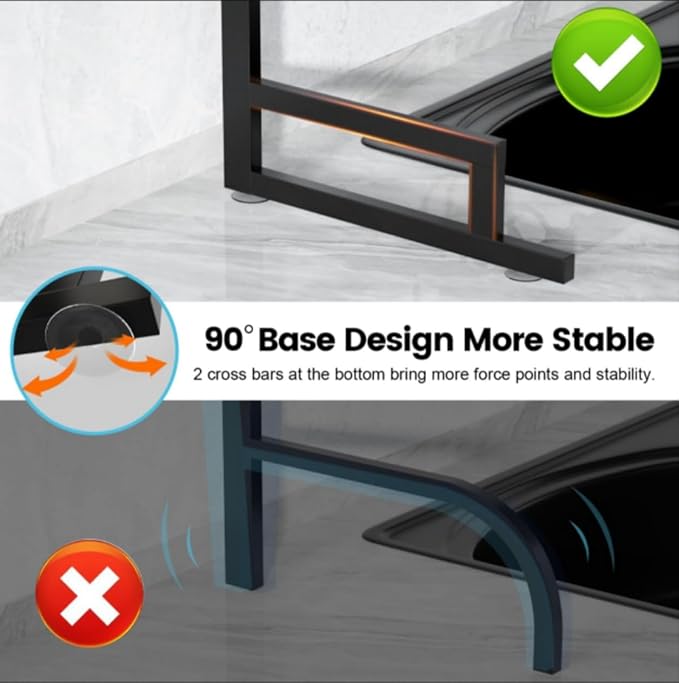 Large Over The Sink Dish Drying Rack (33.4"-41.3") 2 Tier Length Adjustable Dish Drainer for Kitchen Sink Auto Drainage Space Saving Kitchen Organizer, Black (25.6‘’-33.5‘’)