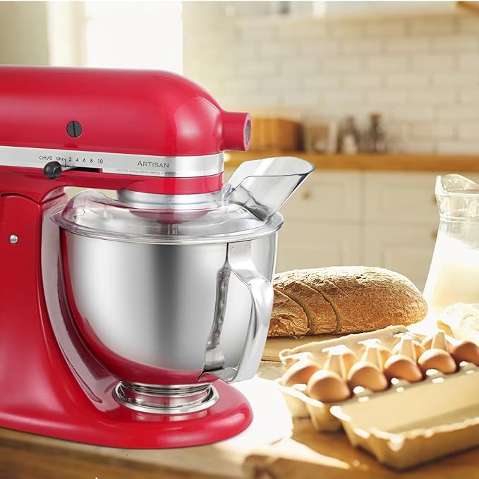 Gdrtwwh 5QT Bowl and Pouring Shield Attachment for Kitchenaid Tilt-Head Stand Mixer